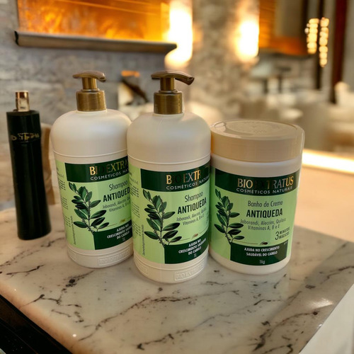 Kit 2 Shampoo 1 Banho De Creme Antiqueda Jaborandi 1 L B.ext