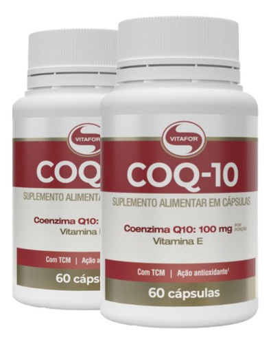 Vitafor 120cáps Coq-10 Melhores Benefícios Natural Sabor Sem Sabor