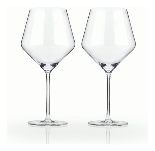 Lentes Angulares De Cristal Burdeos De Viski