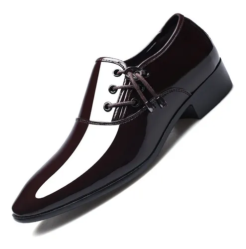 Zapatos Puntiagudos Brillantes Para Hombre u Cuotas sin inter s