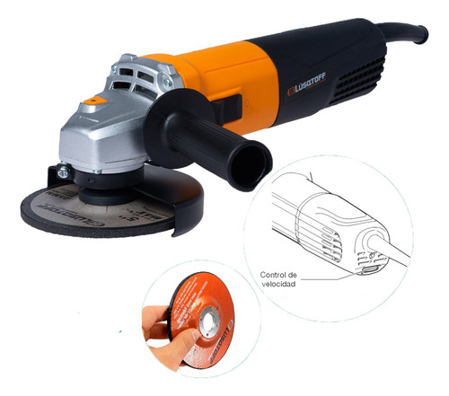 Amoladora Angular Lüsqtoff Aml1010-8 50hz Naranja 1010w 220v