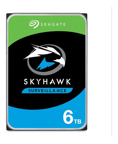 Hd Seagate Surveillance Skyhawk 6tb Cache 256mb Sata 6 Gb/s Cor Prateado