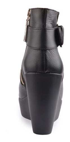 Imagen 8 de 10 de Botinetas Botines Botas De Mujer De Cuero Anika - Ferraro