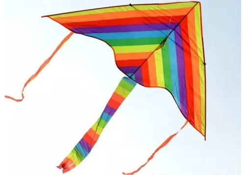 5 Cometas Colores Arcoiris 52x114 Cm Pack 5