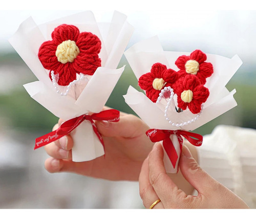 2 Ramo De Punto Hecho A Mano, Flores De Punto, Ramo Estilo E