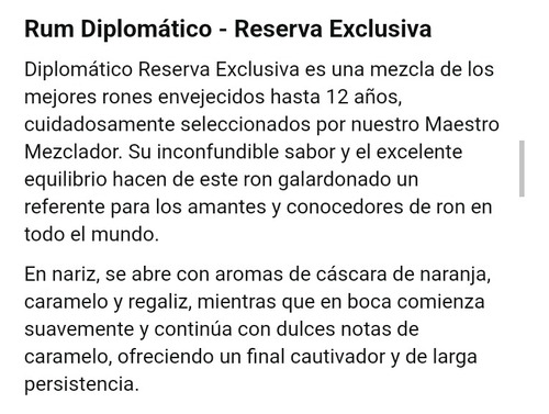 Ron Diplomatico Reserva Exclusiva Año Exclusivo Es Del 2018
