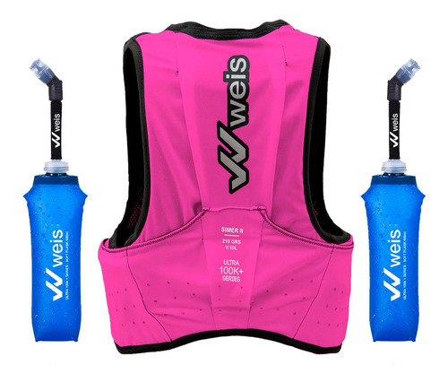 Imagen 2 de 10 de Chaleco Hidratacion Weis Simer 10l + 2 Soft Flask Running Fu
