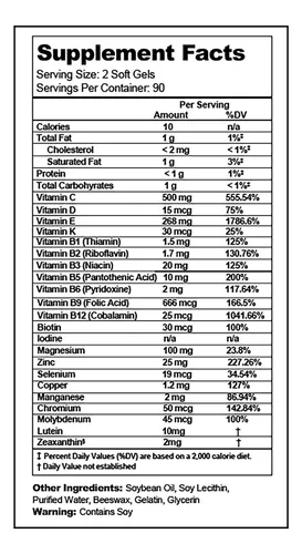 Multivitamínico Lunovus Macular Support Plus De Visual Advan