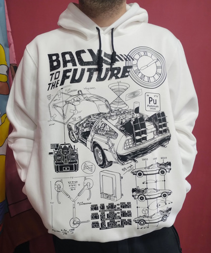 Maxibuzo Frizado Peli Retro Planos Delorean Volver Al Futuro