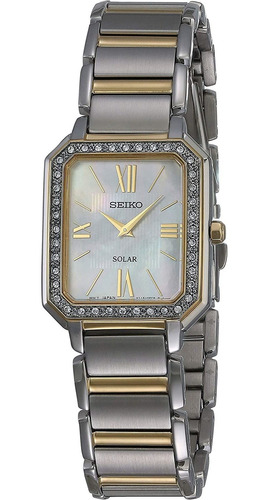 Sup428p1 Reloj Seiko Solar Dama Acero Con Caratula De Madre 