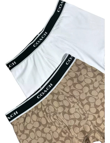 Boxer Largo Coach 2pk Algodón Caballero Suaves Confort