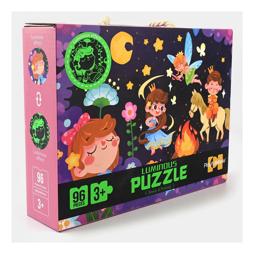 Puzzle Luminoso 96 Pcs Varios Diseños Niños