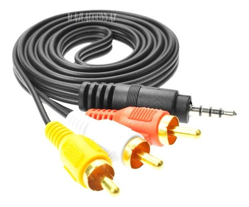 Cable Mini Plug 3.5 Mm A Rca Audio Y Video De 1.5  Metros