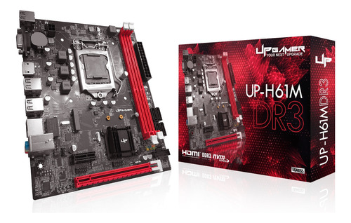 Placa Upgamer 1155 Up-h61mdr3 /m.2 /ddr3 /rede Giga