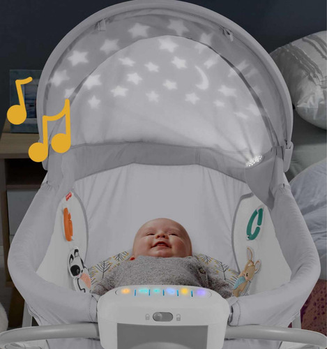 Cuna Moisés Fisher Price Melodías Y Proyector De Estrellas