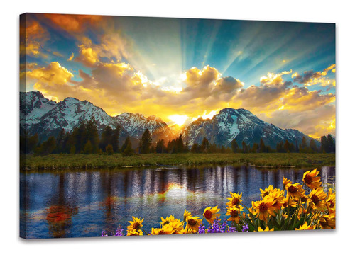 Skasnfai Grand Teton National Park Arte De Pared Girasol Pai