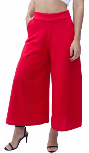 Pantalón Elegante Acampanado Corto Capri. En 3 Colores 