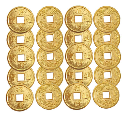 20 Monedas Chinas De La Fortuna Suerte 2.7 Cm Grande