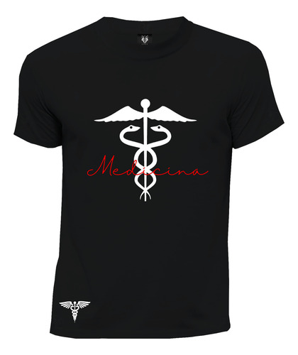Camiseta Medicina Medicine Médicos Simbolo Caduceo