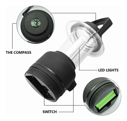 Lámpara Led De Camping Impermeable De 5 W, Recargable, Ajust