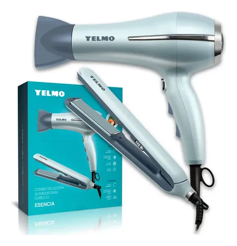 Secador Sc3688 Y Planchita de Cabello Ap3388 Yelmo Combo Esencia Ion Argan Set