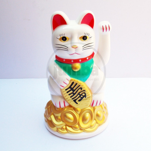 Gato De La Fortuna Maneki Neko 11.5 Cm 1 Pila Aa Incluida