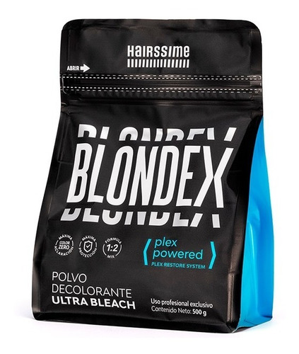 Imagen 1 de 1 de Decolorante Hairssime Blondex tono celeste