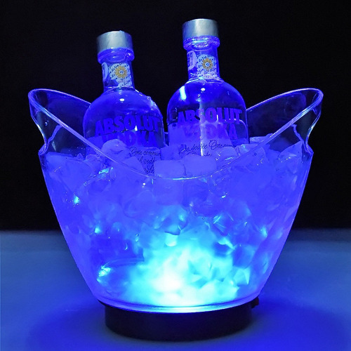 2l Led Iluminado Hielo Cerveza Vino Whisky Barril Cooler