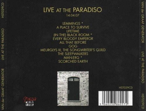 Van Der Graaf Generator - Live At The Paradiso