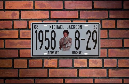 Placa Poster Decorativo Metal Ms#4 29x15 Cms Michael Jackson