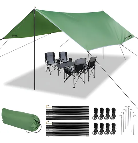 Tenda Gazebo Dobrável 3 X 5 M Camping Portátil Tela Toldo Verde