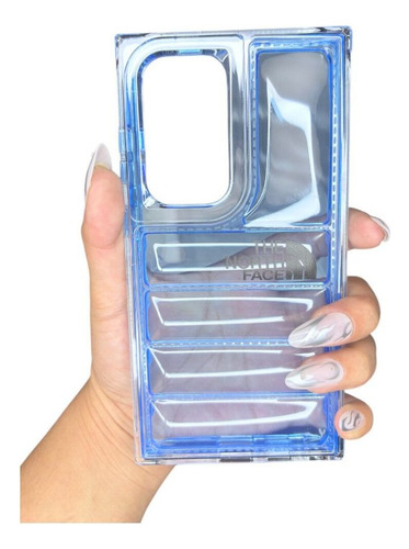 Funda Case The North Face Para Samsung 2 En 1 Azul Acero Samsung S24 Ultra