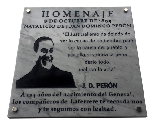 Placa De Mármol 40x30 Grabada Colegios Homenaje Aniversarios