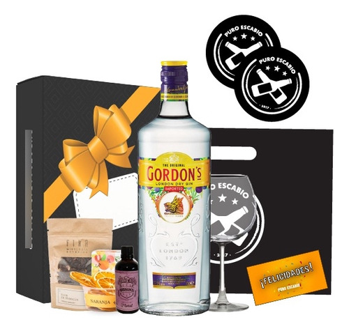 Box Regalo Gin Gordons 750ml + Copon 650ml Experiencia Kit