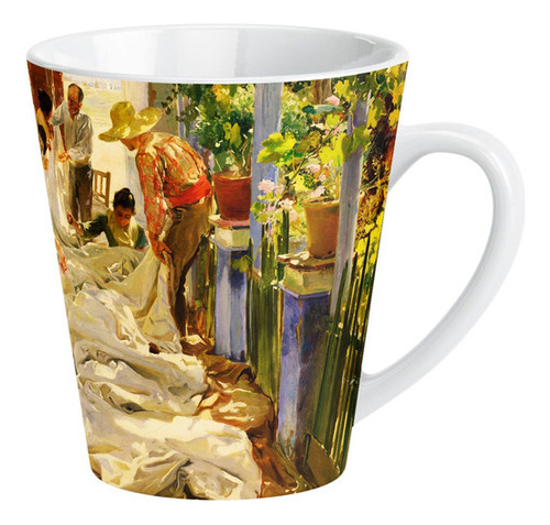 Taza Cónica Cosiendo La Vela - Joaquín Sorolla