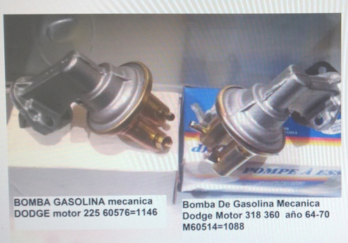 Bomba Gasolina Dodge M-225-318-360 Año 64-70 Consulte Antes 