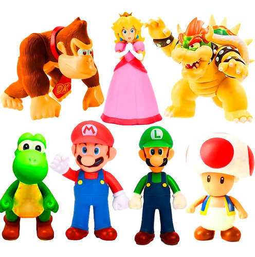 Muñeco Mario Luigi Donkey Kong Yoshi Toad Peach 13 Cm