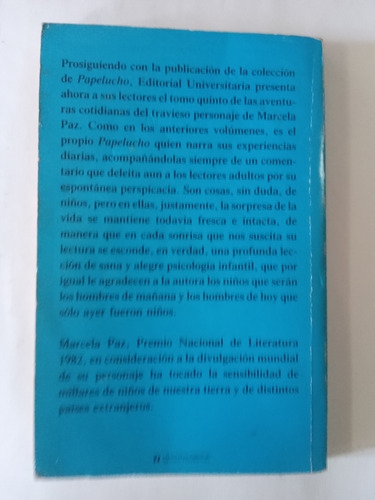 Libro Papelucho En La Clinica/ Marcela Paz. Edic. 1987 (Usado)