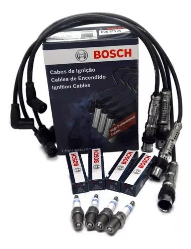 Kit Cables + Bujias Bosch Volkswagen Gol Trend Suran Fox