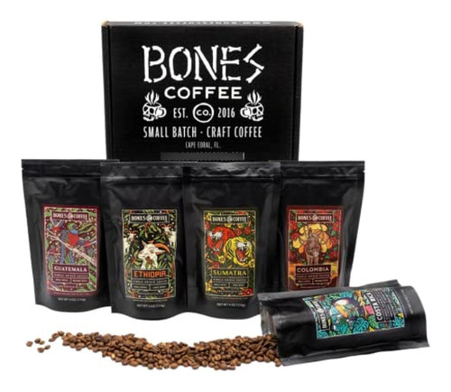 Cafe De Grano  Bones Coffee Company Nuevo Paquete De Muestra