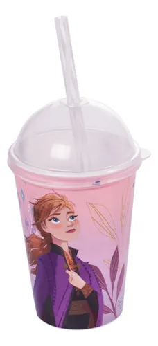 Vaso Plástico Milk Shake Frozen 280 Ml Color Rosa