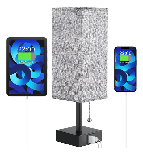 Aooshine Lámpara De Cabecera Para Dormitorio Con Puertos Usb