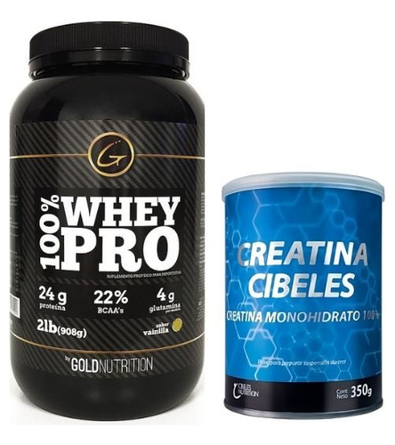 Proteina Whey Pro 2lb Gold Nutrition+ Creatina Cibeles 350mg