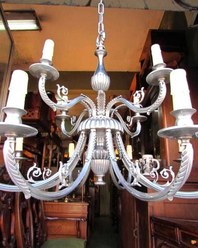 Antigua Araña De Estilo Inglés, Baño De Plata (Usado)