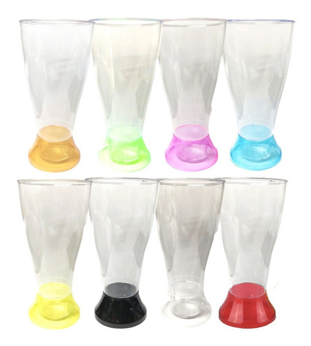 Vaso Imperial X 10 Plástico Descartable Transparente Colores