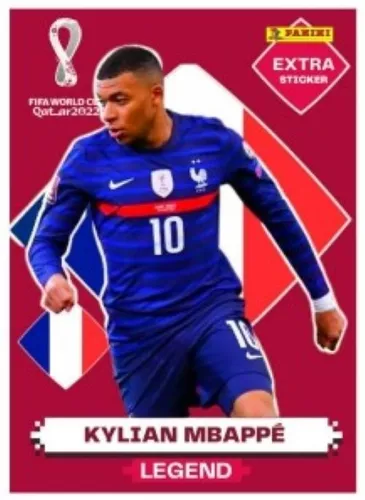 Kit 4 Figurinhas Raras Legend Extra Sticker Mbappe