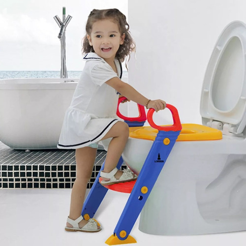 Adaptador Asiento Entrenador De Inodoro Niños Con Escalera