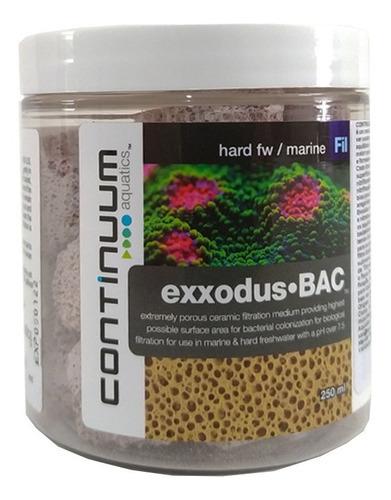 Continuum Exxodus Bac 250ml Filtragem Biológica Aquário
