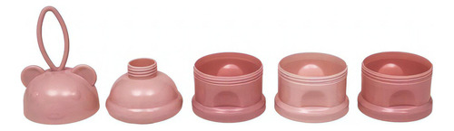 Potes Empilhaveis Para Snack E Leite Em Pó Rosa 16234 - Buba