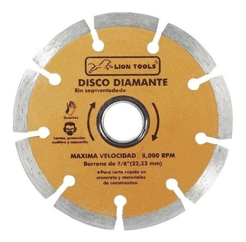 Imagen 1 de 1 de Disco Diamante 7 Pulgadas Rin Segmentado